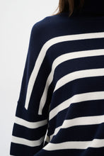 Load image into Gallery viewer, Tenley Turtleneck Pullover (Blue/White)
