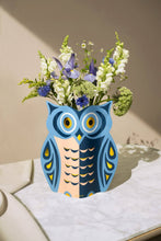 Load image into Gallery viewer, Night Owl Paper Flower Vase

