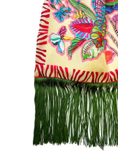 Load image into Gallery viewer, Avra Cream Large Silk Luxury Handbag with Bamboo Handle
