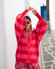 Load image into Gallery viewer, Jays Cardigan (Red &amp; Pink)
