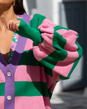 Load image into Gallery viewer, Jays Cardigan (Green &amp; Pink)
