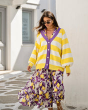 Load image into Gallery viewer, Jays Cardigan (Yellow &amp; White)
