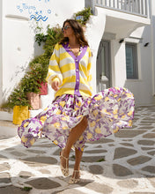 Load image into Gallery viewer, Jays Cardigan (Yellow &amp; White)
