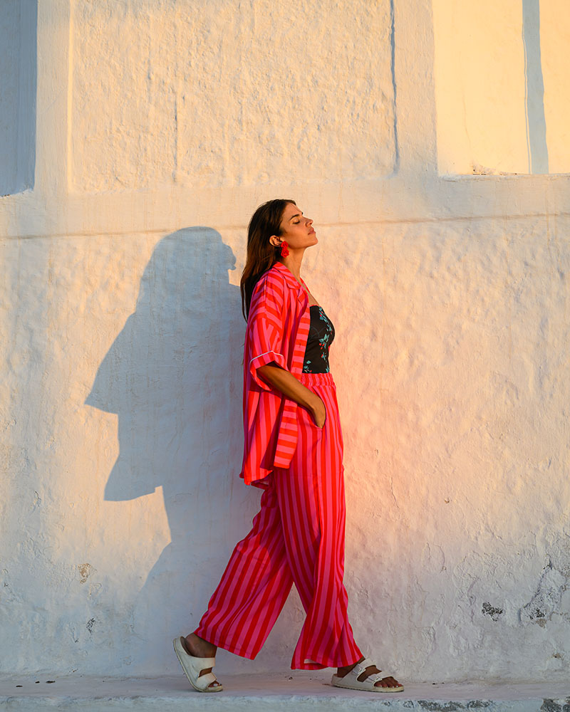 Vicky Trousers (Red-Pink)