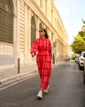 Load image into Gallery viewer, Irina Cardigan Dress (Red/Pink)

