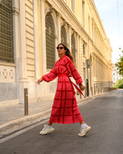 Load image into Gallery viewer, Irina Cardigan Dress (Red/Pink)
