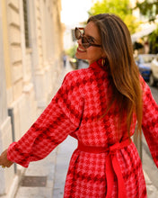 Load image into Gallery viewer, Irina Cardigan Dress (Red/Pink)

