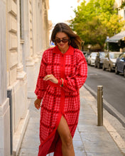 Load image into Gallery viewer, Irina Cardigan Dress (Red/Pink)
