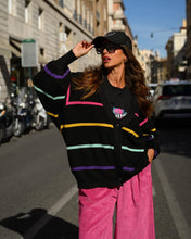 Load image into Gallery viewer, Jays Cardigan (Black &amp; Multi)

