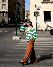 Load image into Gallery viewer, Jays Cardigan (Green &amp; White)
