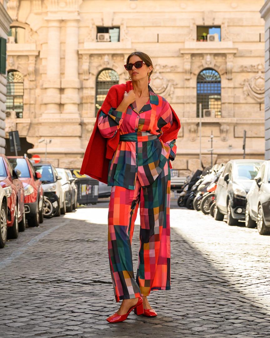 Loretta Trousers (Pixel Squares)