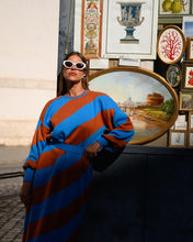 Load image into Gallery viewer, Milena Dress (Terracotta &amp; Blue)

