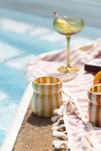 Load image into Gallery viewer, Cabana Candle &quot;Gold Coast&quot; Ochre Stripped
