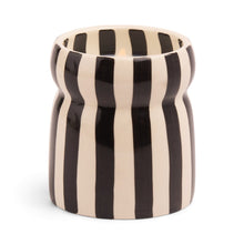 Load image into Gallery viewer, Cabana Candle &quot;Lava Stone&quot; Black Stripped
