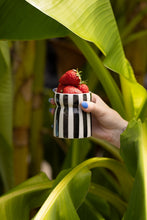 Load image into Gallery viewer, Cabana Candle &quot;Lava Stone&quot; Black Stripped
