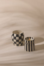 Load image into Gallery viewer, Cabana Candle &quot;Lava Stone&quot; Black Stripped
