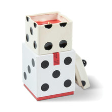 Load image into Gallery viewer, Paddywax Lucky Dice Ceramic - "Tobacco &amp; Patchouli" Red
