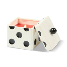 Load image into Gallery viewer, Paddywax Lucky Dice Ceramic - "Tobacco &amp; Patchouli" Red
