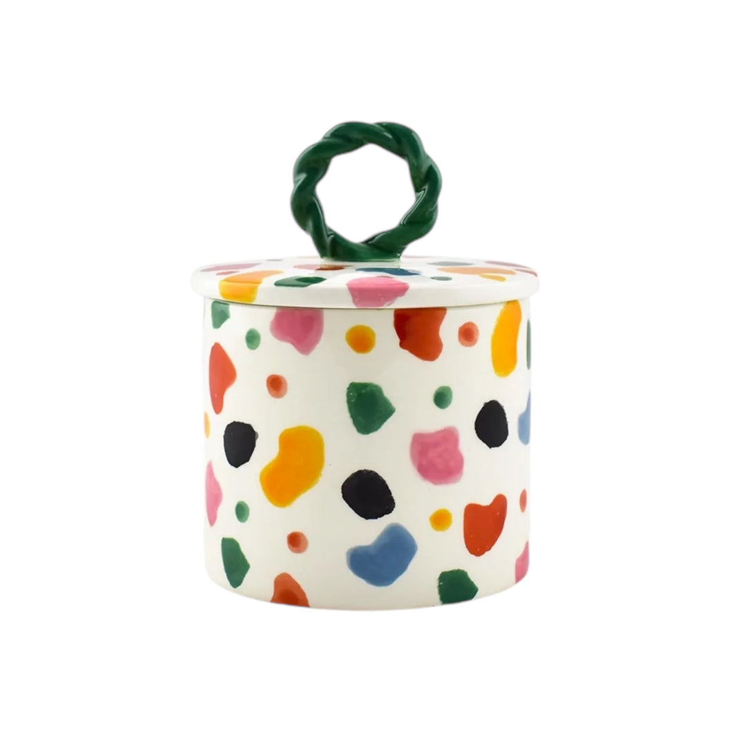 Veronica Ceramic Jar (Green Twist)