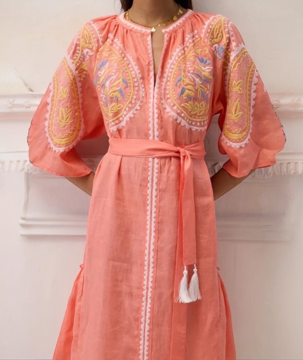 Areti Maxi Dress (Peach)