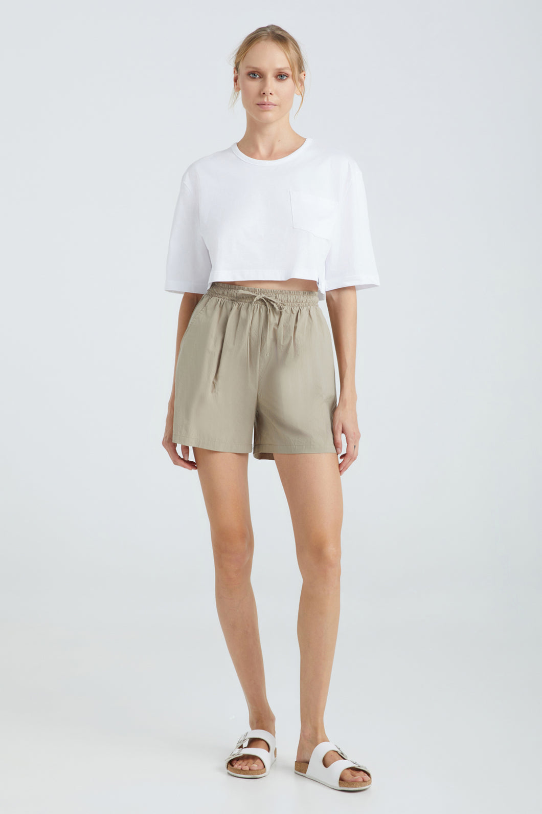 Wrinkles Shorts (Beige)