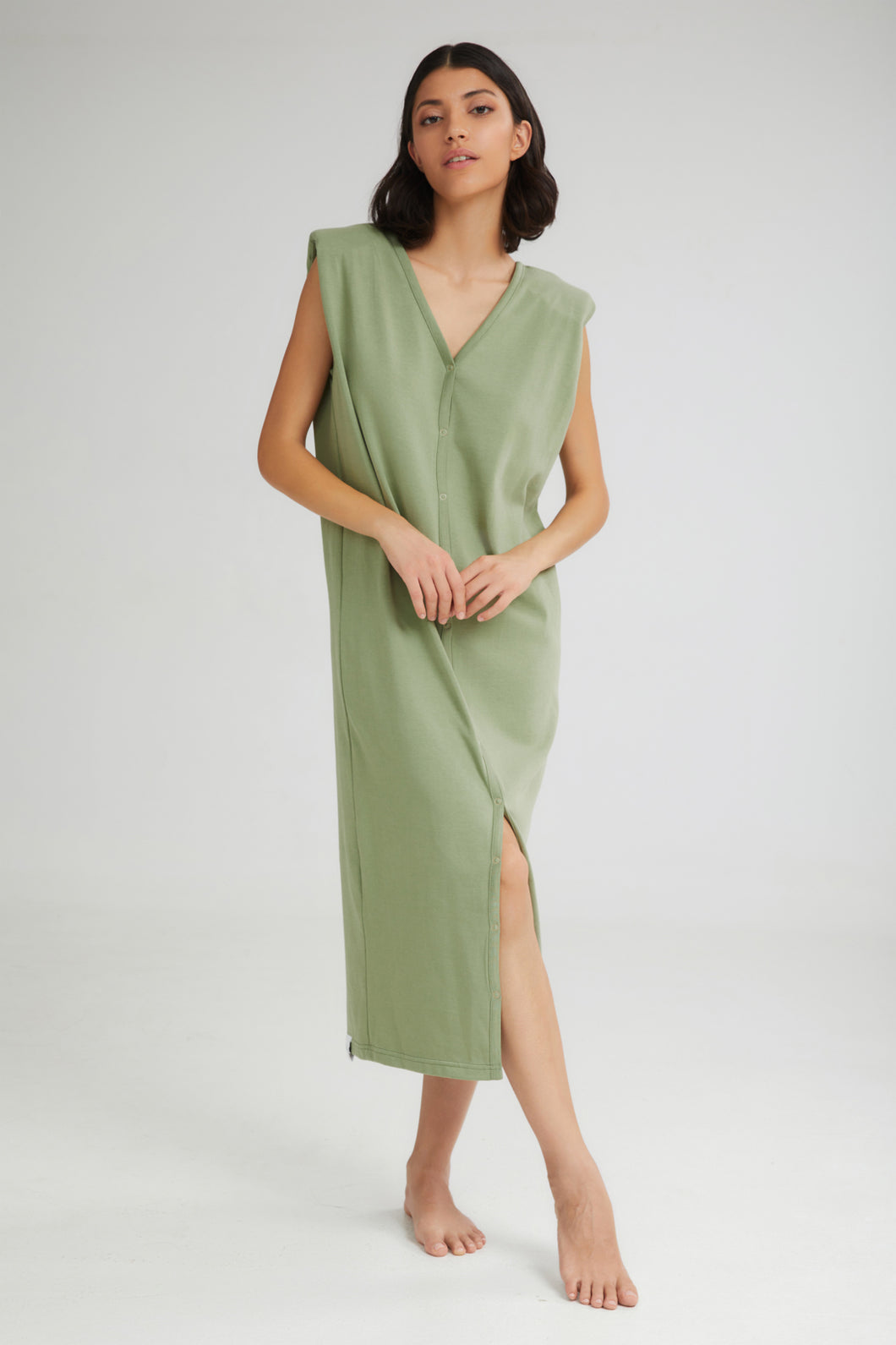 The Flavor Sleeveless Dress (Khaki)