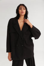 Load image into Gallery viewer, The Melted IceCream Oversized Blazer (Black)
