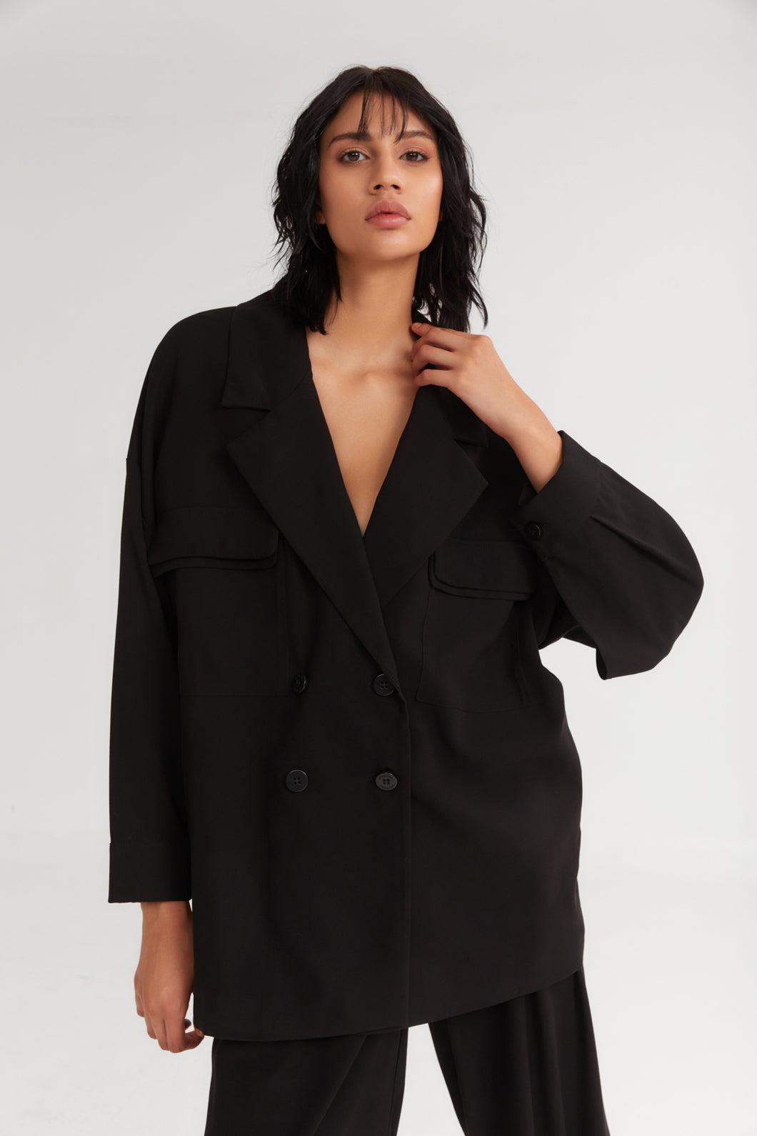 The Melted IceCream Oversized Blazer (Black)