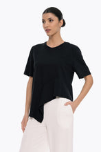Load image into Gallery viewer, Connect me Ruffle Top (black)
