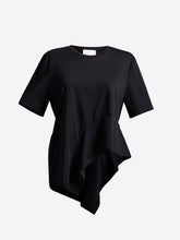 Load image into Gallery viewer, Connect me Ruffle Top (black)
