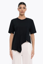 Load image into Gallery viewer, Connect me Ruffle Top (black)
