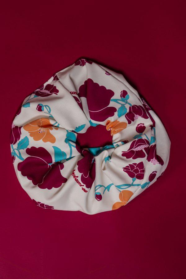 Zoya Scrunchie (Flowers ivory)