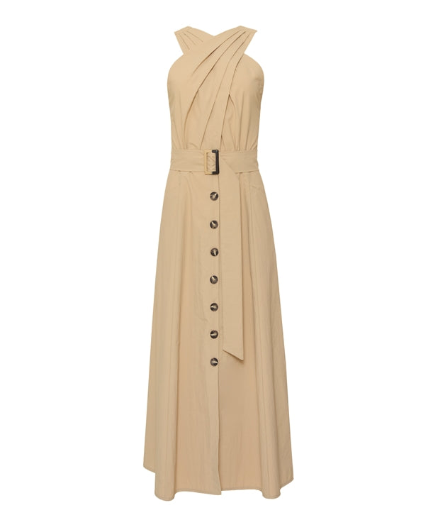 Beige Dress with belt