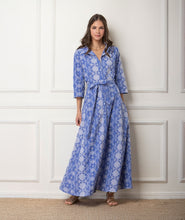 Load image into Gallery viewer, Ismini Dress (White/Blue)
