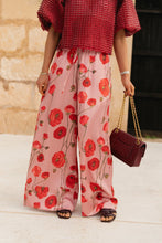 Load image into Gallery viewer, Avril Wide Leg Trousers (Pink/Red)
