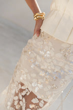 Load image into Gallery viewer, Cleo Sequined Skirt (Off-white)
