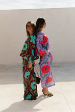 Load image into Gallery viewer, Gill Satin Pants (Burgundy/Turquoise)
