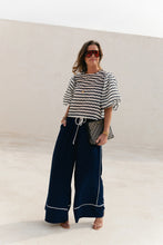 Load image into Gallery viewer, Avril Wide Leg Trousers (Navy)
