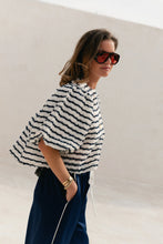 Load image into Gallery viewer, Charlotte Blouse (Navy/Ecru)
