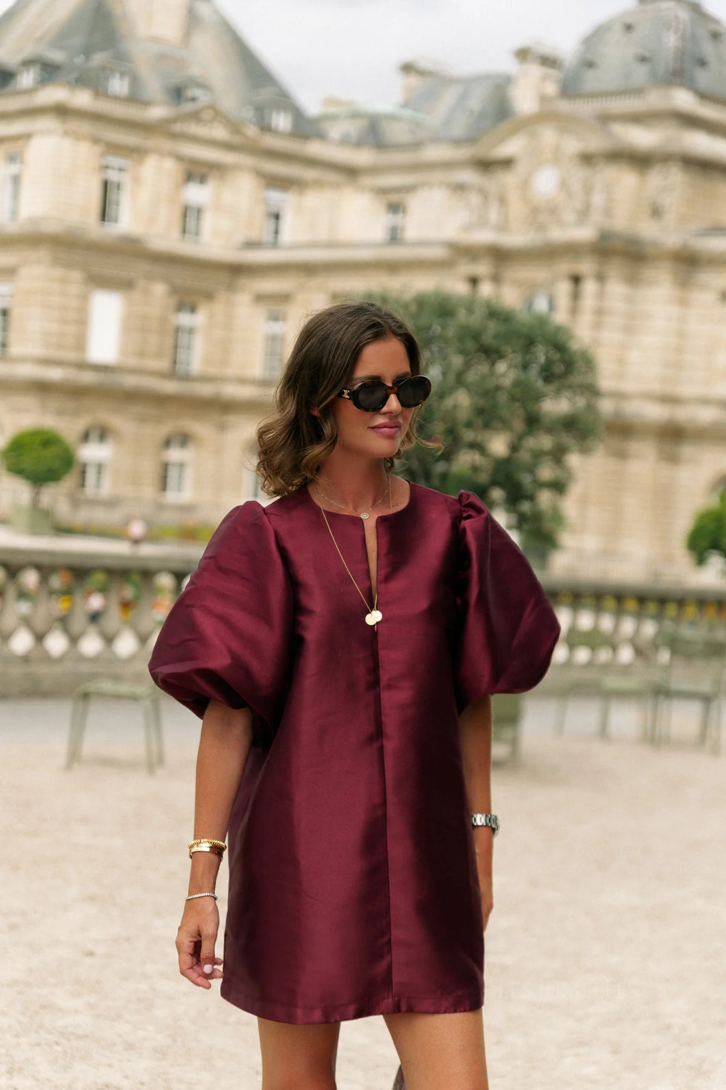 Charlotte Dress (Burgundy)