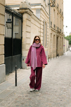 Load image into Gallery viewer, Norma Wide Velvet Pants (Aubergine)
