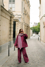Load image into Gallery viewer, Norma Wide Velvet Pants (Aubergine)
