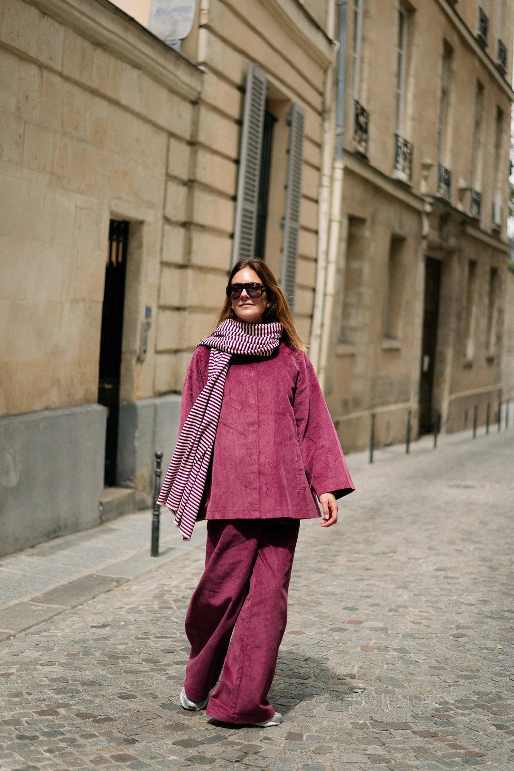 Norma Wide Velvet Pants (Aubergine)