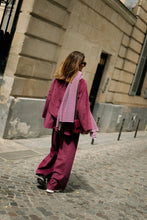 Load image into Gallery viewer, Norma Wide Velvet Pants (Aubergine)
