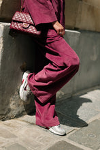 Load image into Gallery viewer, Norma Wide Velvet Pants (Aubergine)
