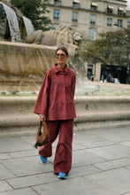 Load image into Gallery viewer, Norma Wide Velvet Pants (Brick)
