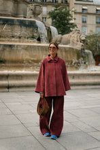 Load image into Gallery viewer, Norma Wide Velvet Pants (Brick)
