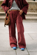 Load image into Gallery viewer, Norma Wide Velvet Pants (Brick)
