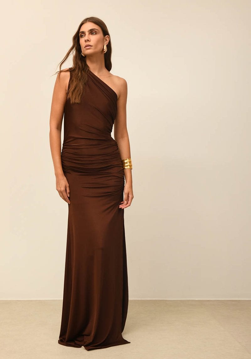 Angelina Dress (Brown)