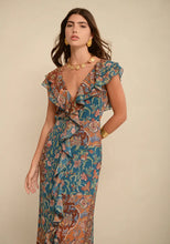 Load image into Gallery viewer, Venice Dress (Brown &amp; Petrol)
